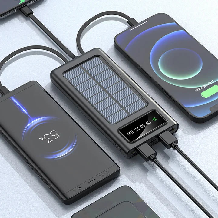 Power Bank Solar  30.000 Mah - 4 En 1